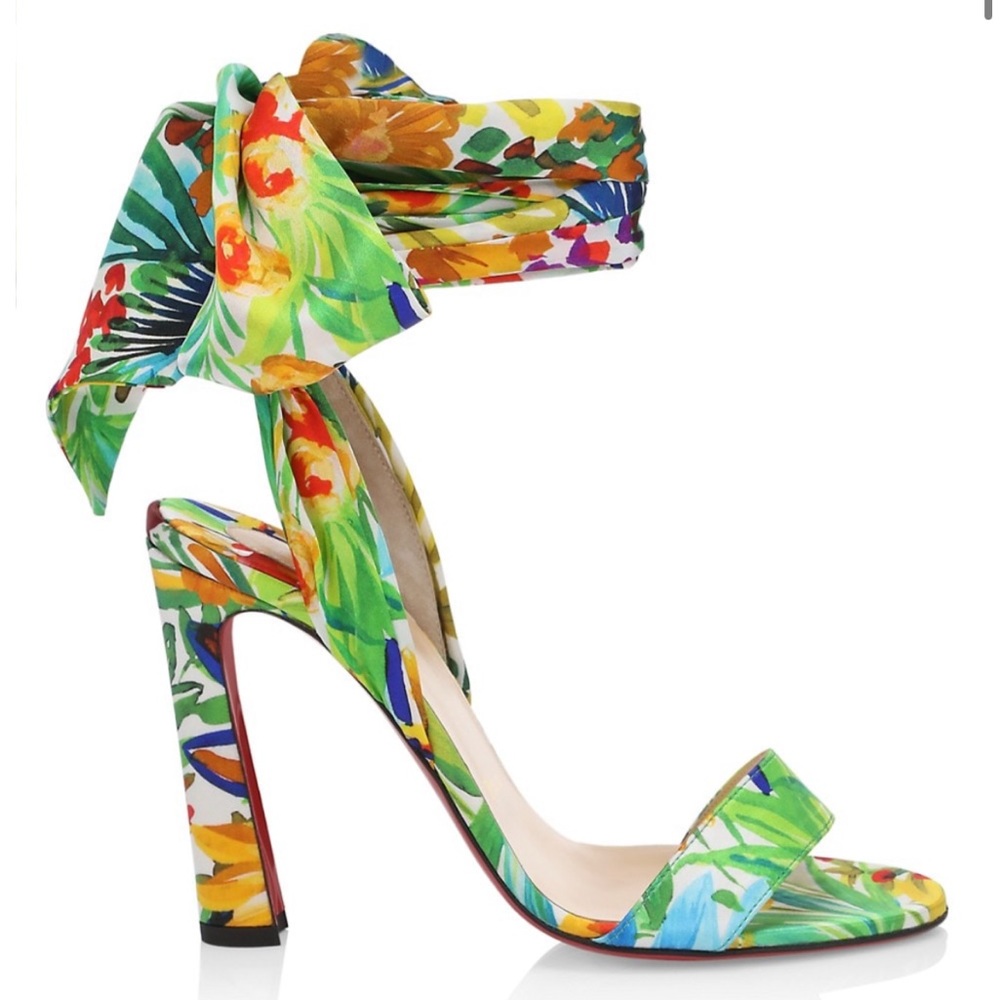 Christian louboutin brand new satin sandal .